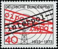 Niemcy 1973 Znaczek 759 ** policja Interpol