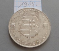 5 FORINT z 1947 roku WĘGRY , KOSSUTH