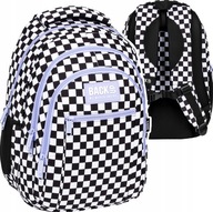 PLECAK SZKOLNY MŁODZIEŻOWY BACKUP 26L SZACHOWNICA LAPTOP A4 KRATKA FIOLET