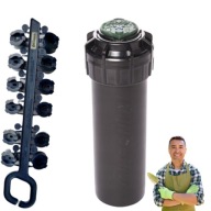 ZRASZACZ OGRODOWY WYNURZALNY ROTACYJNY OBROTOWY ZASIĘG 7,6 - 15,2M + DYSZE