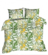 Pościel kora lux 160x200 + 2x70x80 2x40x40 guzik K 336 Krzaczki zielone