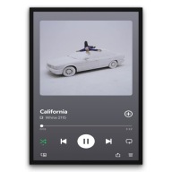 Plakat z ramą 21x30cm California White 2115 rap muzyka | Pomysł na Prezent