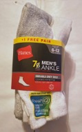 HANES ANKLE siedmiopak 7 pairs skarpety USA