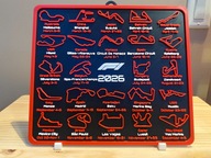 Kalendarz F1 2026 v2 wydruk 3D dekoracja dla fana Formuły 1 Formuła plakat