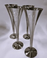 Kieliszki do szampana 4 szt ze szkła dymionego lustrzana powłoka.Krosno