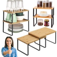 PÓŁKA ORGANIZER NA KOSMETYKI PRZYPRAWY KUCHENNY ŁAZIENKOWY SONGMICS 30 2SZT