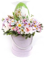 Wielkanocna kompozycja stroik flowerbox wielkanocny na Wielkanoc