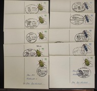 !! ZWIERZĘTA OWADY - NIEMCY 10 KART POCZTOWYCH - RÓZNE STEMPLE- STAN BDB !!