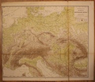 MAPA - KARTA ŚRODKOWEJ EUROPY 1: 4.200.000