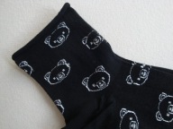 TEZENIS czarne skarpetki miś tedi animal rysunek glitter połysk