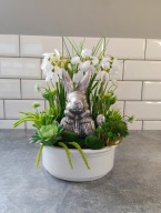 stroik wielkanocny, stroik wiosenny, dekoracja świąteczna, zając