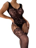 Bodystocking Bielizna Erotyczna Komplet Sexy Strój Pończochy Z Pasem