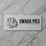 Tabliczka uwaga pies Labrador retriever złota duży wybór wzorów amstaff