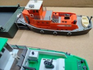 Kibri, dwa Holowniki-pchacze, dwie barki do kruszywa, 1/87