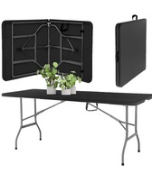 STÓŁ KANZA TWORZYWO SZTUCZNE PROSTOKĄTNY 180 X 73 X 76CM DO OGRODU NA GRILL