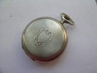 Męski,srebrny zegarek kieszonkowy