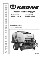 Krone FORTIMA V1500...V1800 MC - instrukcja obsługi pras do balotów PL