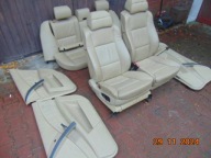 BMW 5 e61 kombi siedzenia FOTELE tapicerka SKÓRA beż krem banan PAMIĘĆ EURO