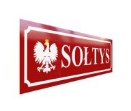 Metalowa tablica tabliczka z godłem Polski SOŁTYS WÓJT 50x15 cm