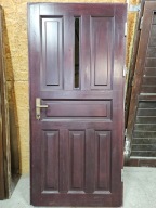 DRZWI Zewnętrzne Drewniane Sosnowe Wejściowe 100x210cm