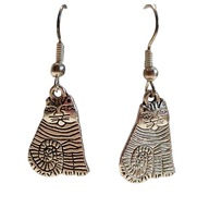 Kolczyki ręcznie wykonane kot kotek wiszące