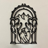 LOTR Doors of Durin w Gandalf Figura Ozdobna na ścianę Panel