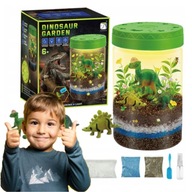 OGRÓD DINOZAURÓW LAMPKA NOCNA TERRARIUM Z ROŚLINAMI PROJEKTOR ZESTAW PIASEK