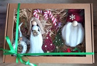 Ozdoby choinkowe z makramy - handmade box nr 2