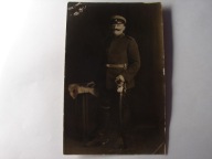 Żołnierz , Prusak z szablą - stare zdjęcie