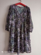 TOGETHER TUNIKA z kieszeniami plisami kwiaty 40