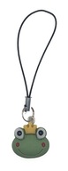 Brelok do telefonu mini żabka z koroną zielona zawieszka prezent dla dzieci