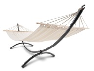 Hamak ze stelażem di volio Rimini 100x290x98 cm kremowy