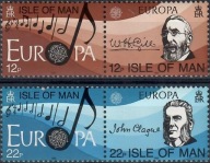 Wyspa Man 1985 Znaczki 278-81 ** Europa CEPT muzyka kompozytor