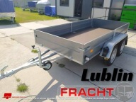 Fracht PRZYCZEPA zawieszenie 4 x resor dwuosiowa lekka wym 300x150x35cm