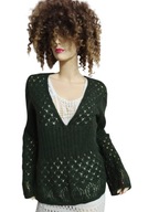 TARA SWETER z wełną moherową AŻUROWY 36/38