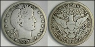 MNB - USA 25 Centów 1907 O # QUARTER DOLLAR # SREBRO # st 3/4
