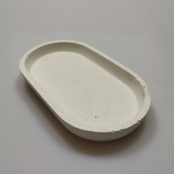 Taca, podkładka z betonu 15cm betonowa biały