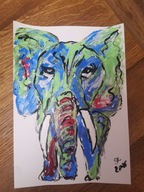 Rysunek Słoń Gramy dla WOŚP do końca świata i o jeden dzień