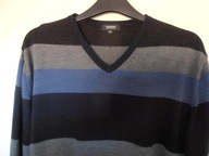 MĘSKI CIENKI SWETER WEŁNA 100% ROZM.XXL