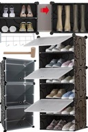 Czarna Szafka Półka Regał Na Buty Obuwie Modułowa 44x93x31,5 Cm