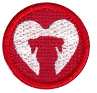 PIES - SERCE ___ ŁATKA, NASZYWKA 5cm