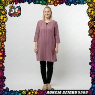 Indyjska tunika Kumbaya różowa w paski, rozmiar L