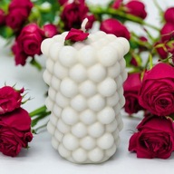 Świeca DEKORACYJNA Bąbelkowa Bąbelki Kulki SOJOWA Prezent Naturalna