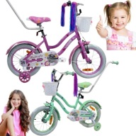 ROWER DZIECIĘCY 14 CALI WIELOKOLOROWY LEKKI STABILNY DLA DZIEWCZYNKI