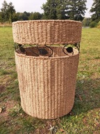 DUŻA KOSZ NA KWIATY OSŁONKA DONICZKA DO DOMU OGRODU NATURALNY TRAWA MORSKA