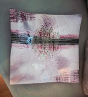 Duży talerz półmisek ozdobny obraz na szkle fiolet