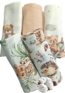 Pieluszki Tetrowe 70x80cm KOLOROWA 100% BAWEŁNA zestaw 5 szt