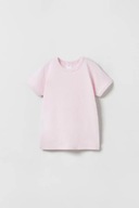 ZARA BLUZKA JEDNOBARWNA KOSZULKA Z PRĄŻKOWANEJ DZIANINY RIB 120