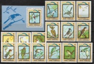 PTAKI Kuba 1983 Mi 2793-10 + bl.80 Rodzime. Jak na skanie. Stan BDB.