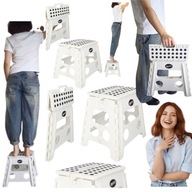 Taboret Składany EasyForm 32 cm – Antypoślizgowy Stołek / Podnóżek Biały